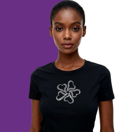 OneTEE with Rhinestone Logo